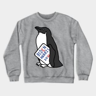 Penguin with Biden Harris 2024 Sign Crewneck Sweatshirt